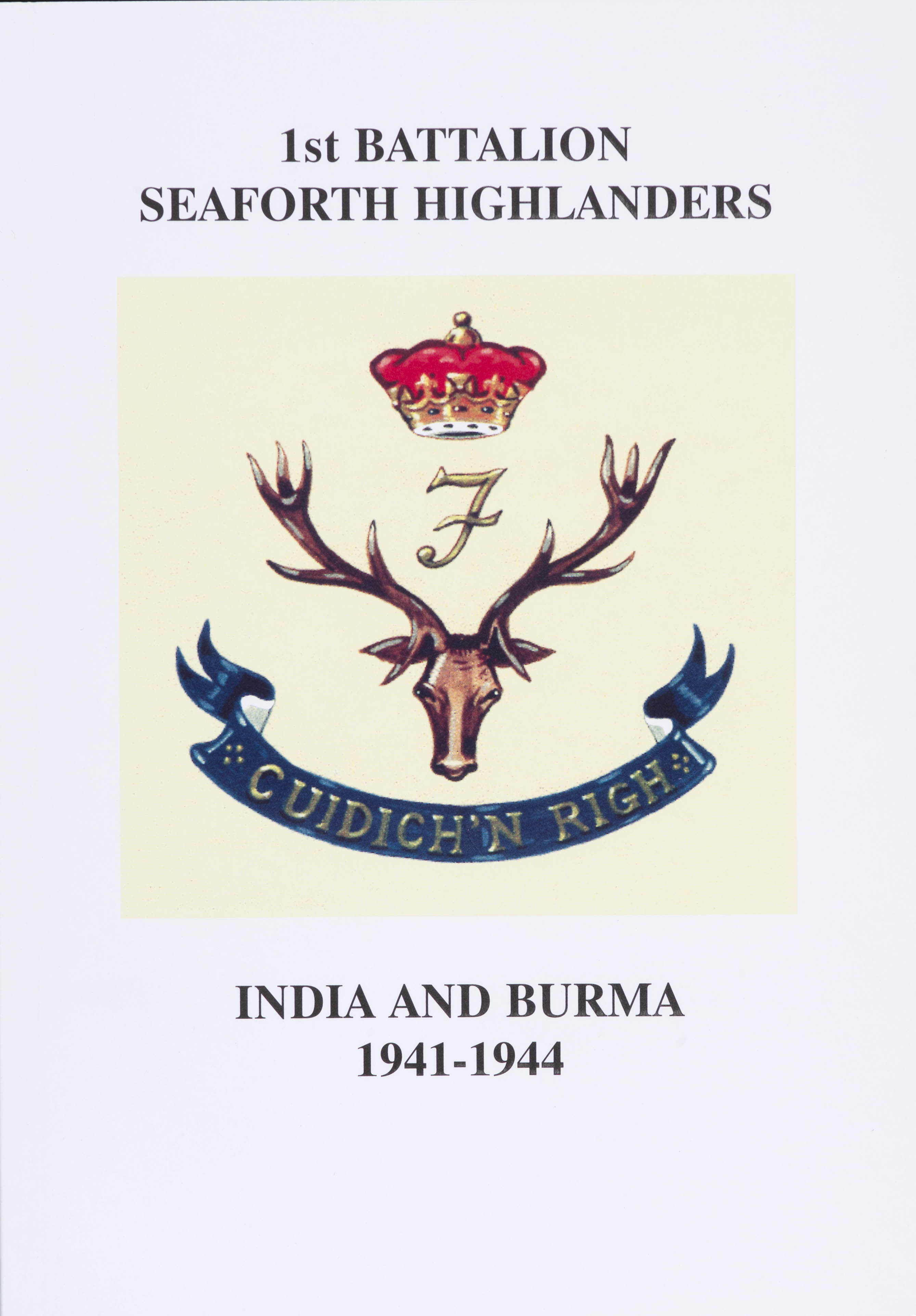 Book - 1st Battalion Seaforth Highlanders